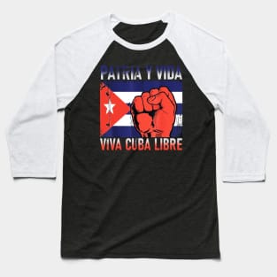 Cuba Flag Cuban Pride Cuba Power Vintage Baseball T-Shirt